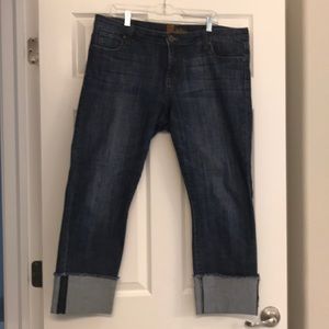 Kut from the Kloth Boyfriend Wide Cuff Crop Jeans